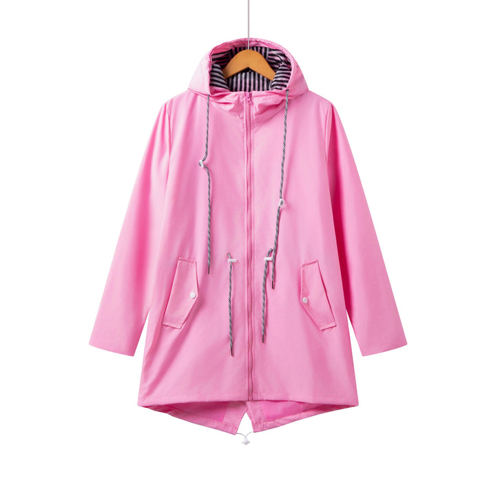 Women's Trench Coat Waterproof Rain Jacket for Outdoor Activities, Stylish & Weatherproof 8