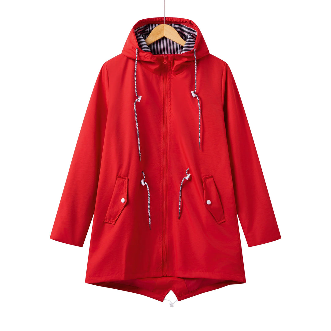 Women's Trench Coat Waterproof Rain Jacket for Outdoor Activities, Stylish & Weatherproof 9