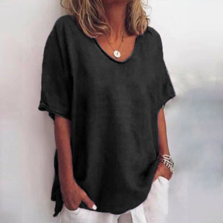 Women's V-Neck Shirt - Versatile and Comfortable Casual Top 1