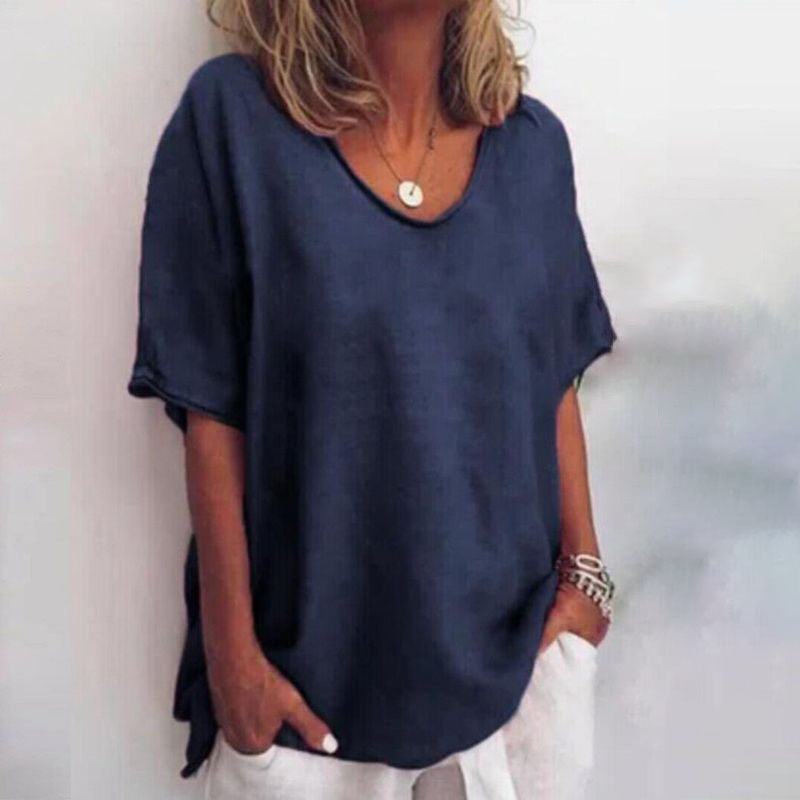 Women's V-Neck Shirt - Versatile and Comfortable Casual Top 2