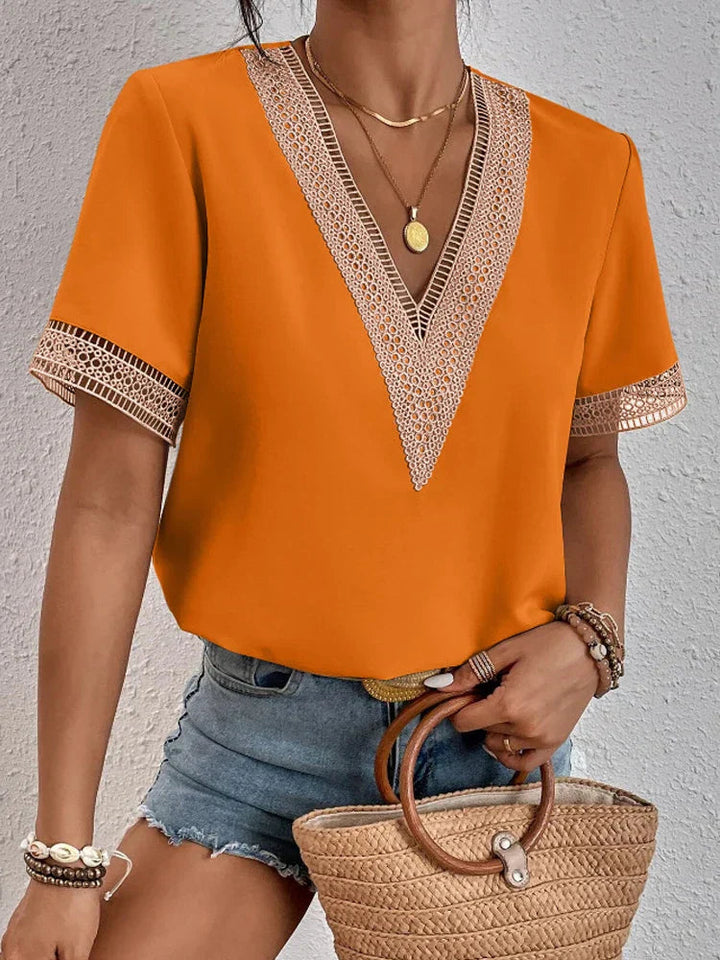 Women's V-Neck Summer Shirt - Stylish and Comfortable Women's Blouse for Casual and Dressy Occasions 4
