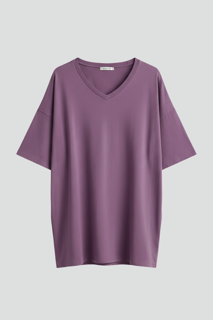 Women’s V Neck Short Sleeve Casual T-Shirt Loose Fit Summer Top 1