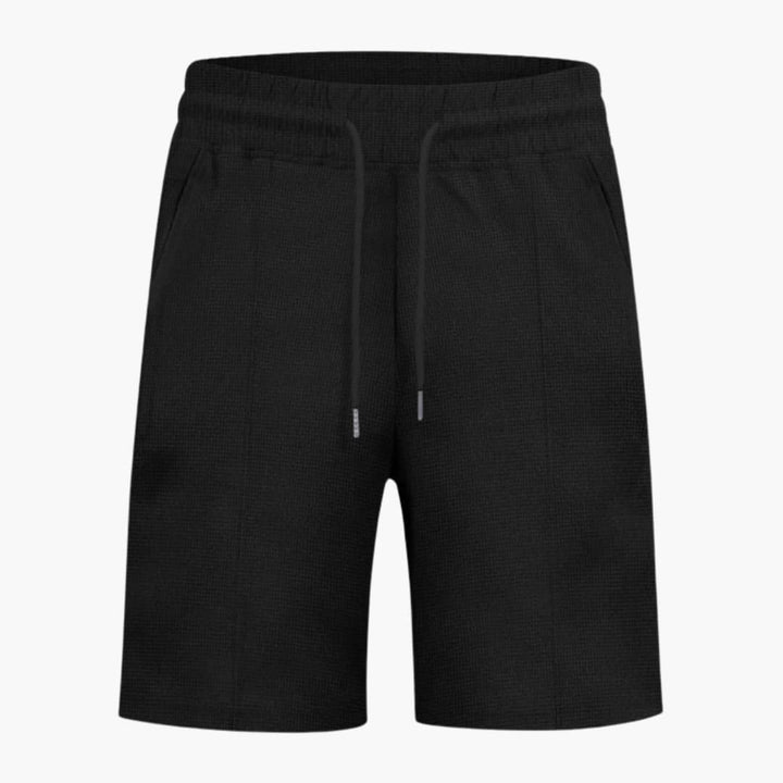 Women's Waffle Texture Shorts with Elastic Waist and Straight Leg Design for Summer Casual Wear 1