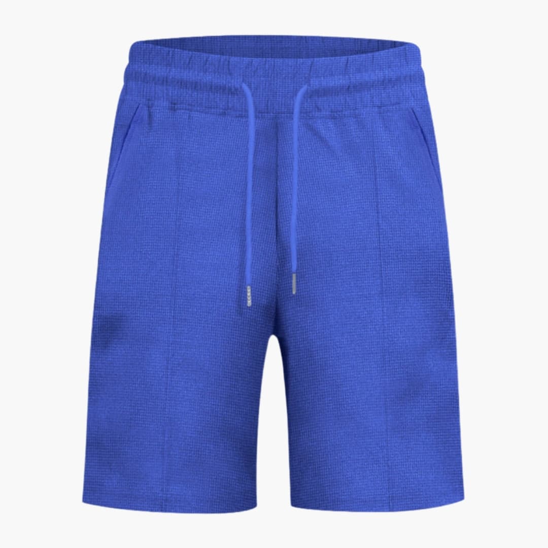 Women's Waffle Texture Shorts with Elastic Waist and Straight Leg Design for Summer Casual Wear 3