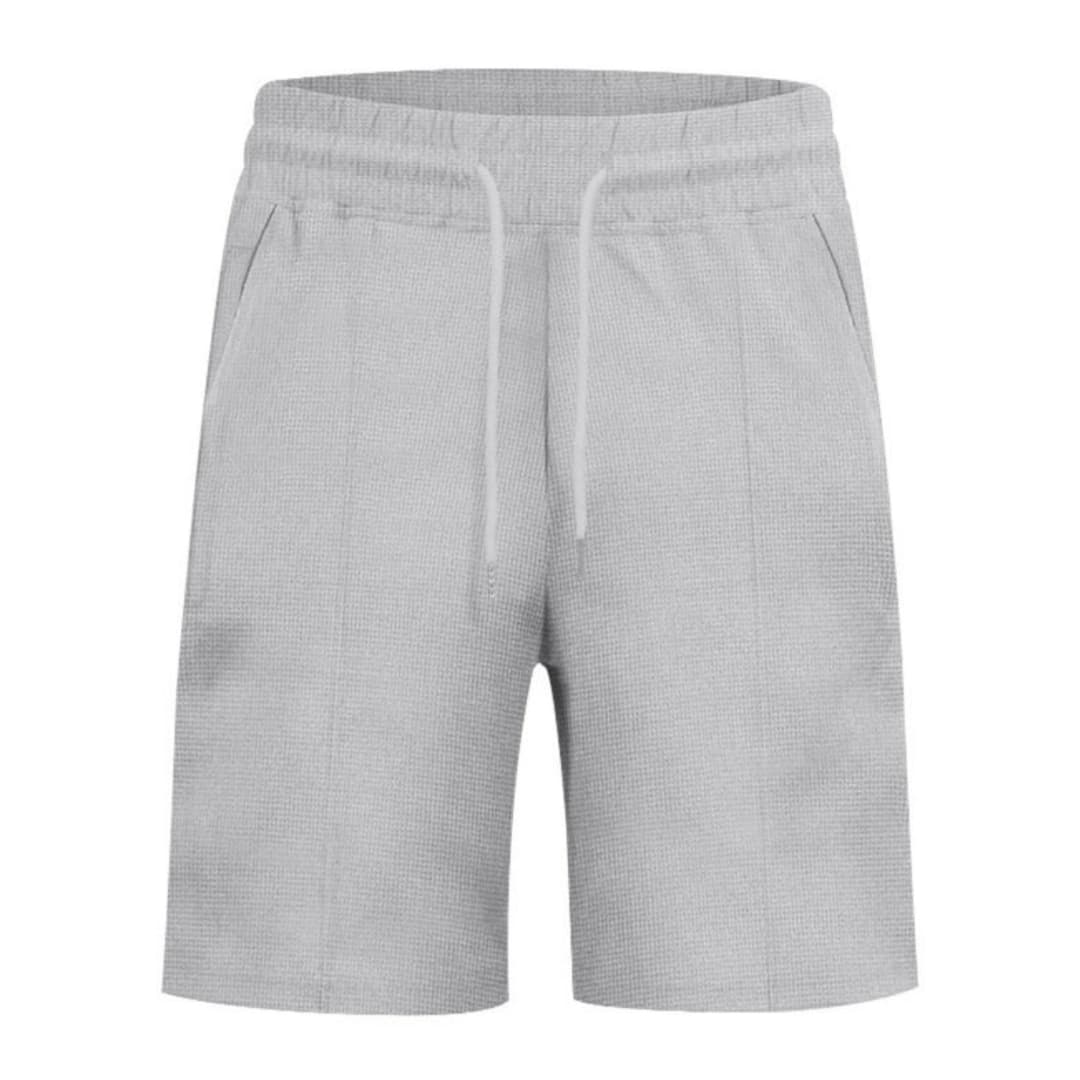 Women's Waffle Texture Shorts with Elastic Waist and Straight Leg Design for Summer Casual Wear 4