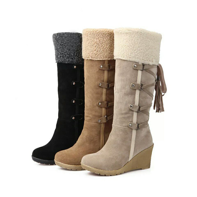 Women’s Warm Winter Boots with Wedge Heel for Stylish Comfort 1