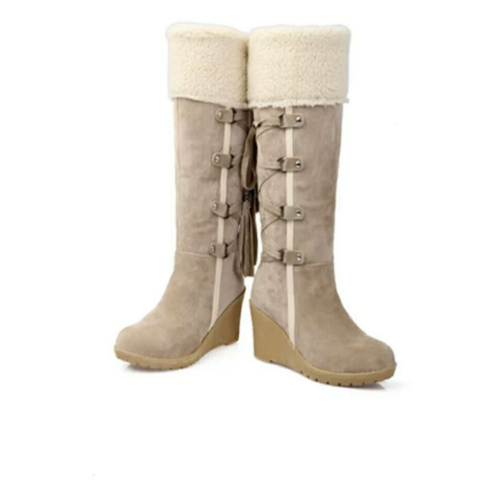 Women’s Warm Winter Boots with Wedge Heel for Stylish Comfort 2