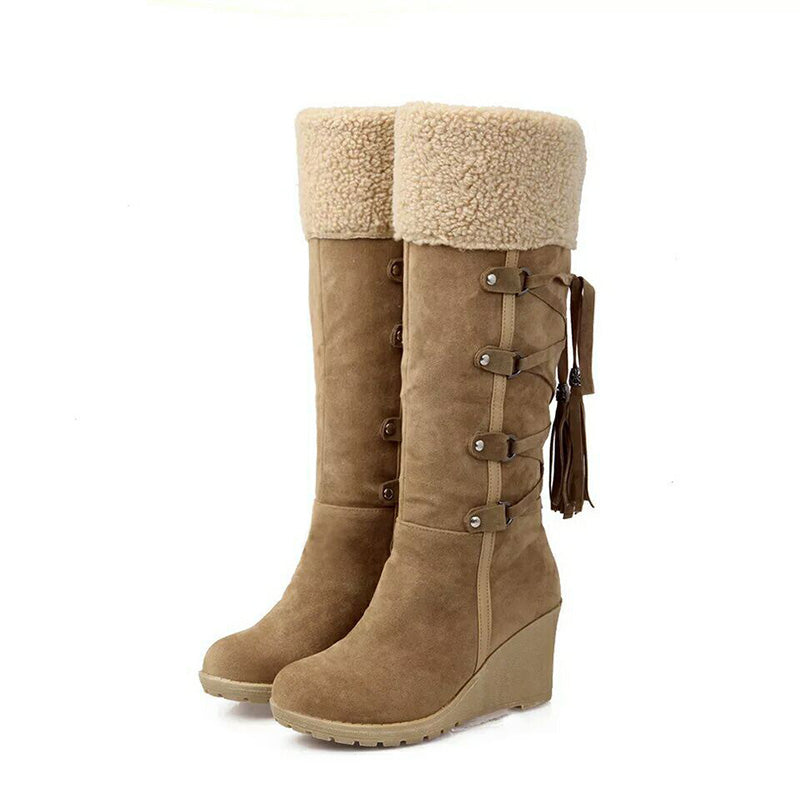 Women’s Warm Winter Boots with Wedge Heel for Stylish Comfort 3