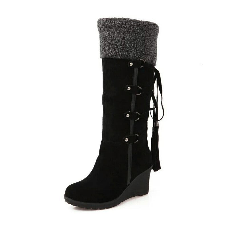 Women’s Warm Winter Boots with Wedge Heel for Stylish Comfort 4