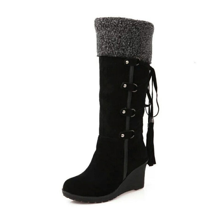 Women’s Warm Winter Boots with Wedge Heel for Stylish Comfort 4