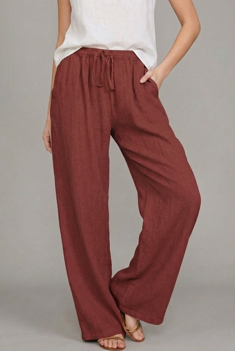 Women's Wide Leg Pants with Elastic Drawstring Waistband - Comfortable Summer Style for Casual Outings 3