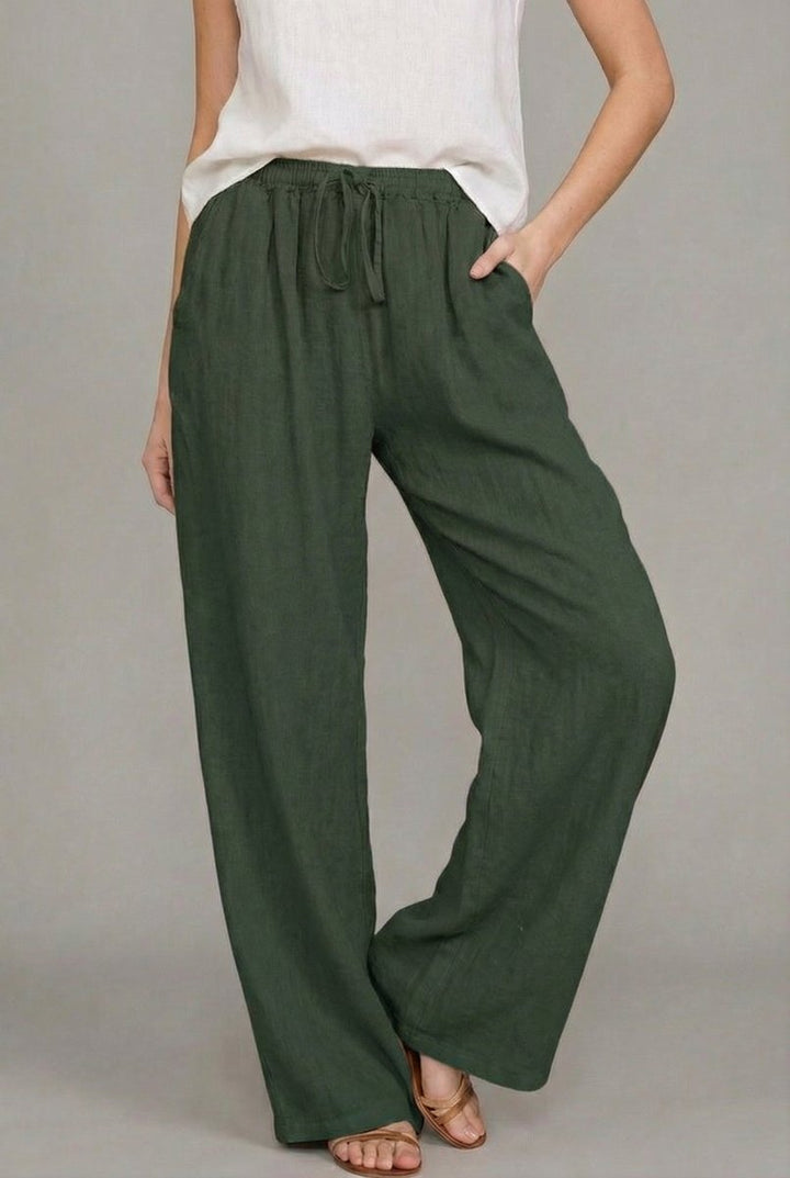 Women's Wide Leg Pants with Elastic Drawstring Waistband - Comfortable Summer Style for Casual Outings 6