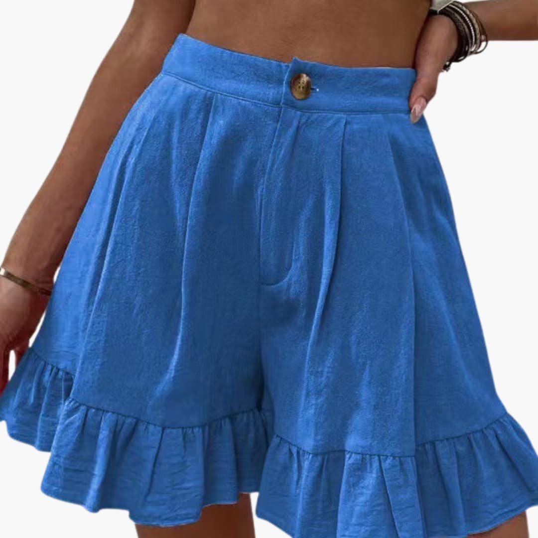 Women's Wide Leg Summer Shorts with Elastic Waistband for Casual Wear 0