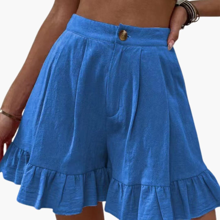 Women's Wide Leg Summer Shorts with Elastic Waistband for Casual Wear 0