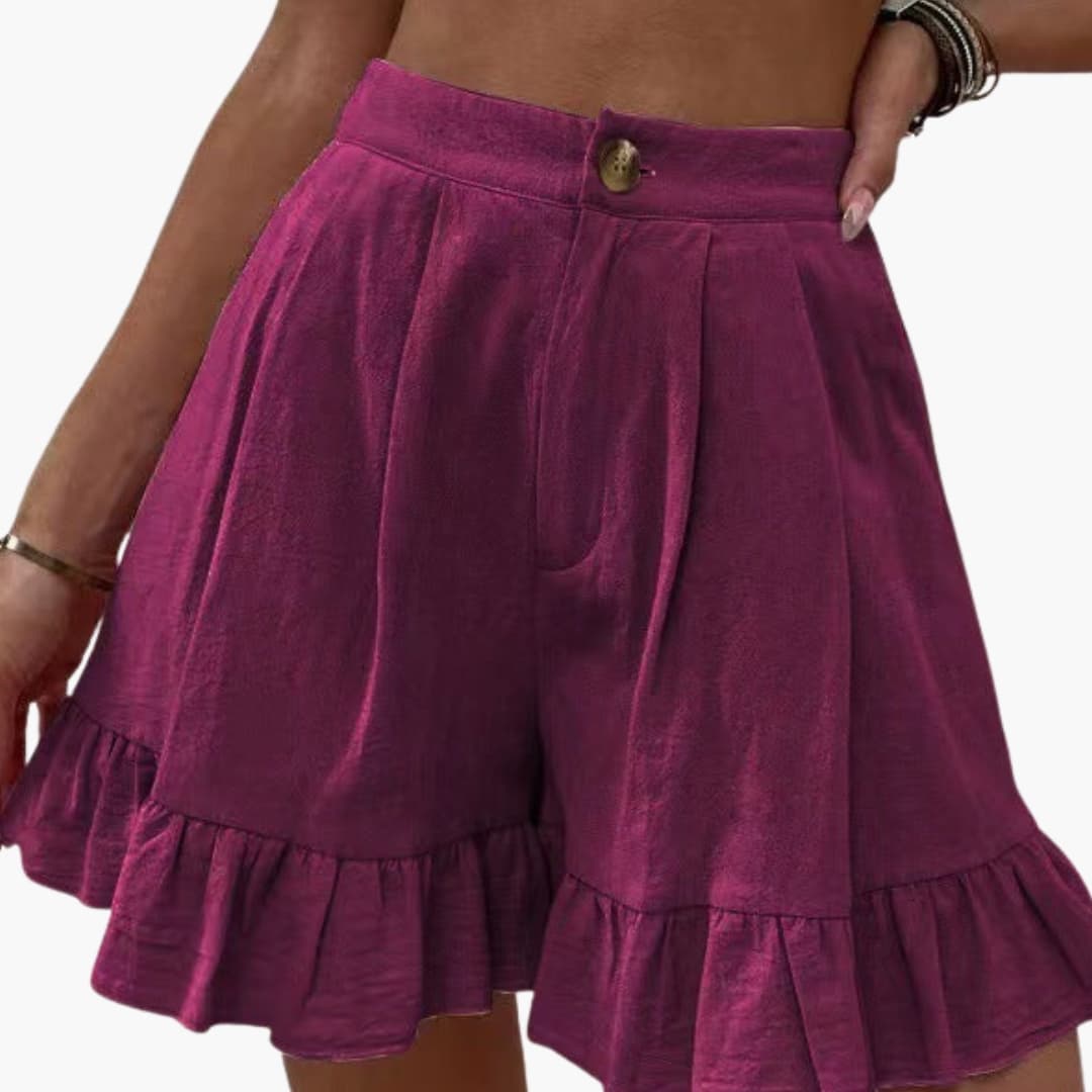 Women's Wide Leg Summer Shorts with Elastic Waistband for Casual Wear 4