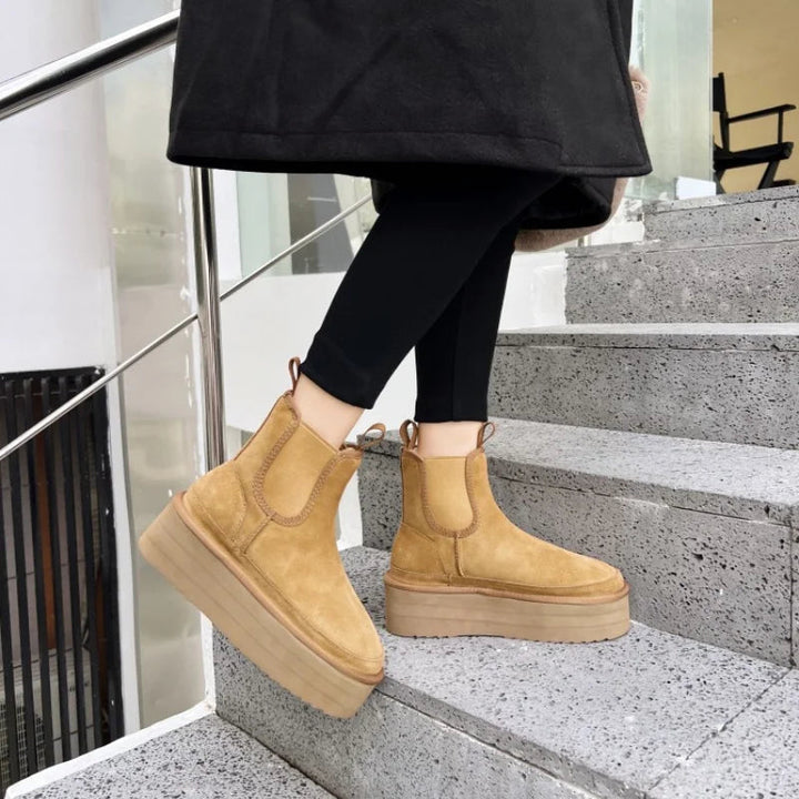 Women’s Winter Ankle Boots with Comfortable Warm Lining and Trendy Thick Sole 2
