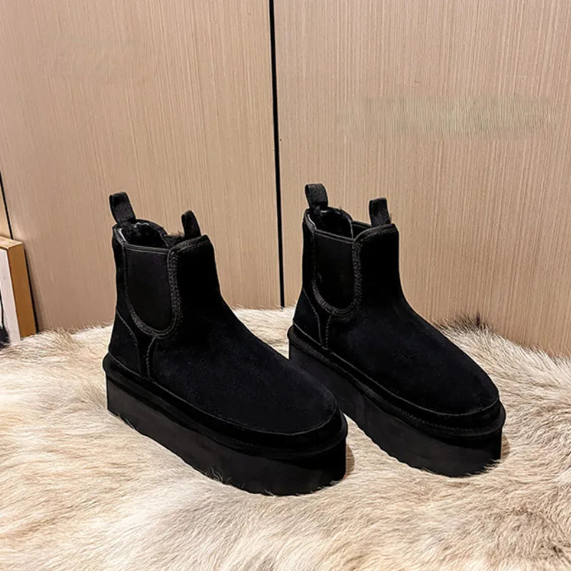 Women’s Winter Ankle Boots with Comfortable Warm Lining and Trendy Thick Sole 5