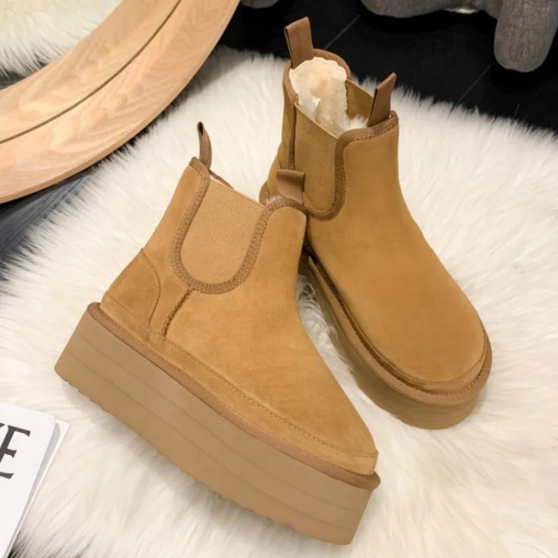 Women’s Winter Ankle Boots with Comfortable Warm Lining and Trendy Thick Sole 7