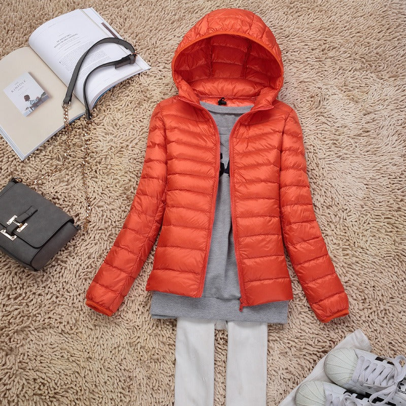 Women's Winter Coats - Chic Lightweight Hooded Jacket for Stylish Layering 1