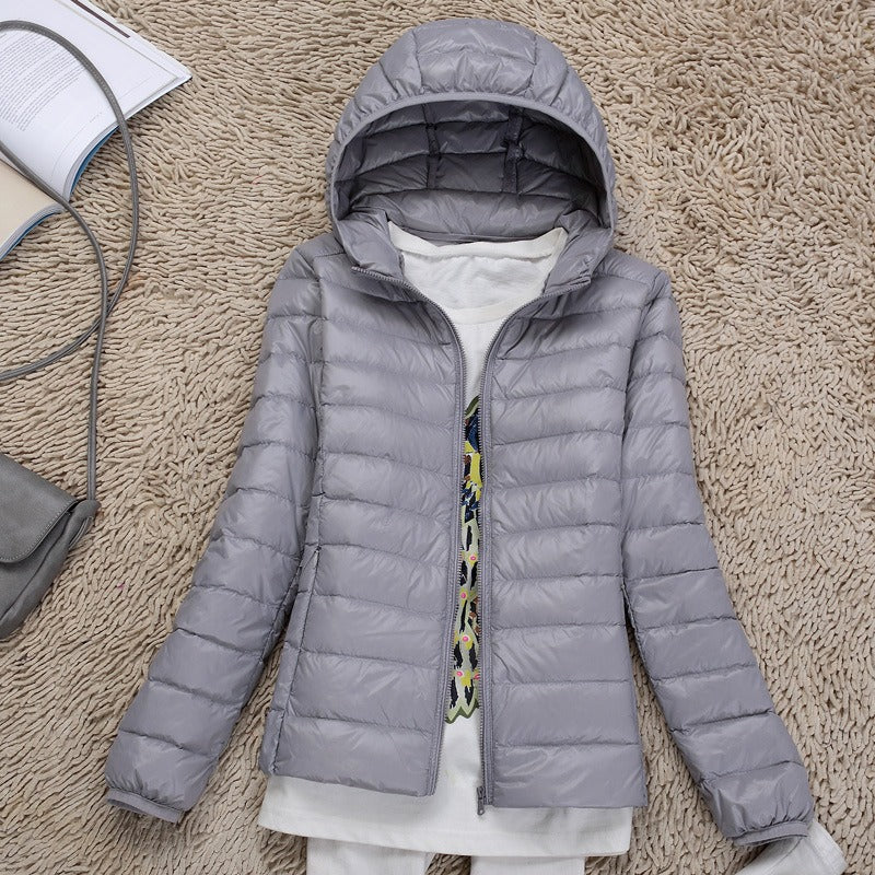 Women's Winter Coats - Chic Lightweight Hooded Jacket for Stylish Layering 5