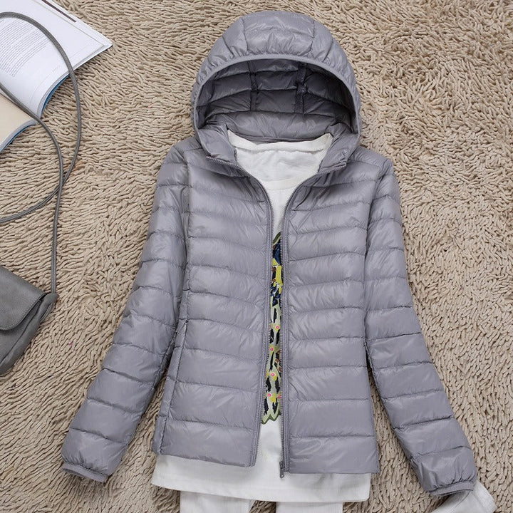 Women's Winter Coats - Chic Lightweight Hooded Jacket for Stylish Layering 5
