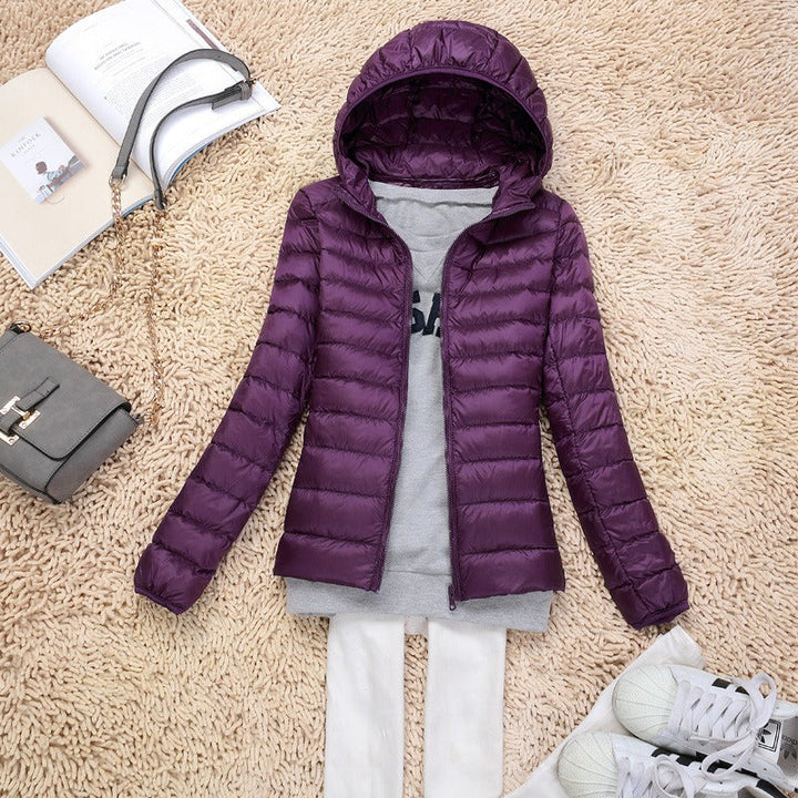 Women's Winter Coats - Chic Lightweight Hooded Jacket for Stylish Layering 6