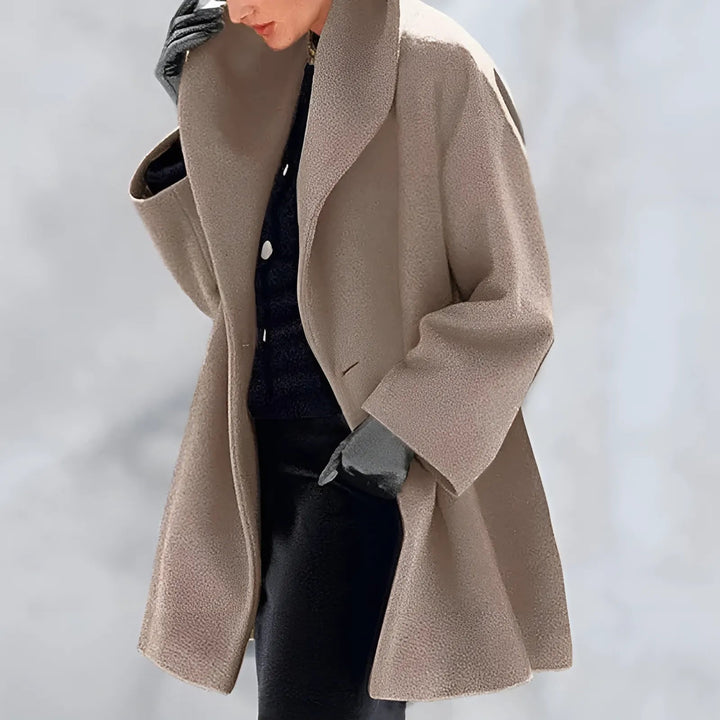Women's Winter Coats - Elegant Longline Structured Collar Warm Outerwear for Cold Weather 2