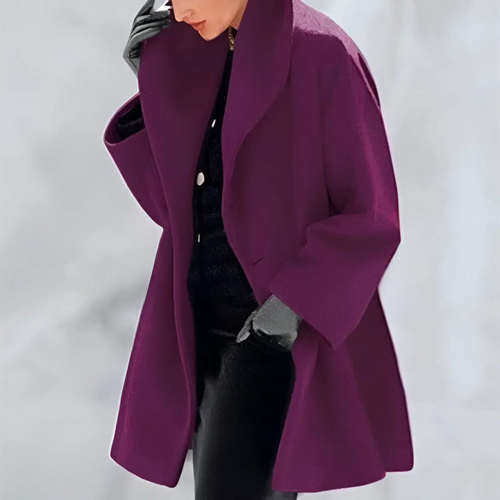 Women's Winter Coats - Elegant Longline Structured Collar Warm Outerwear for Cold Weather 7