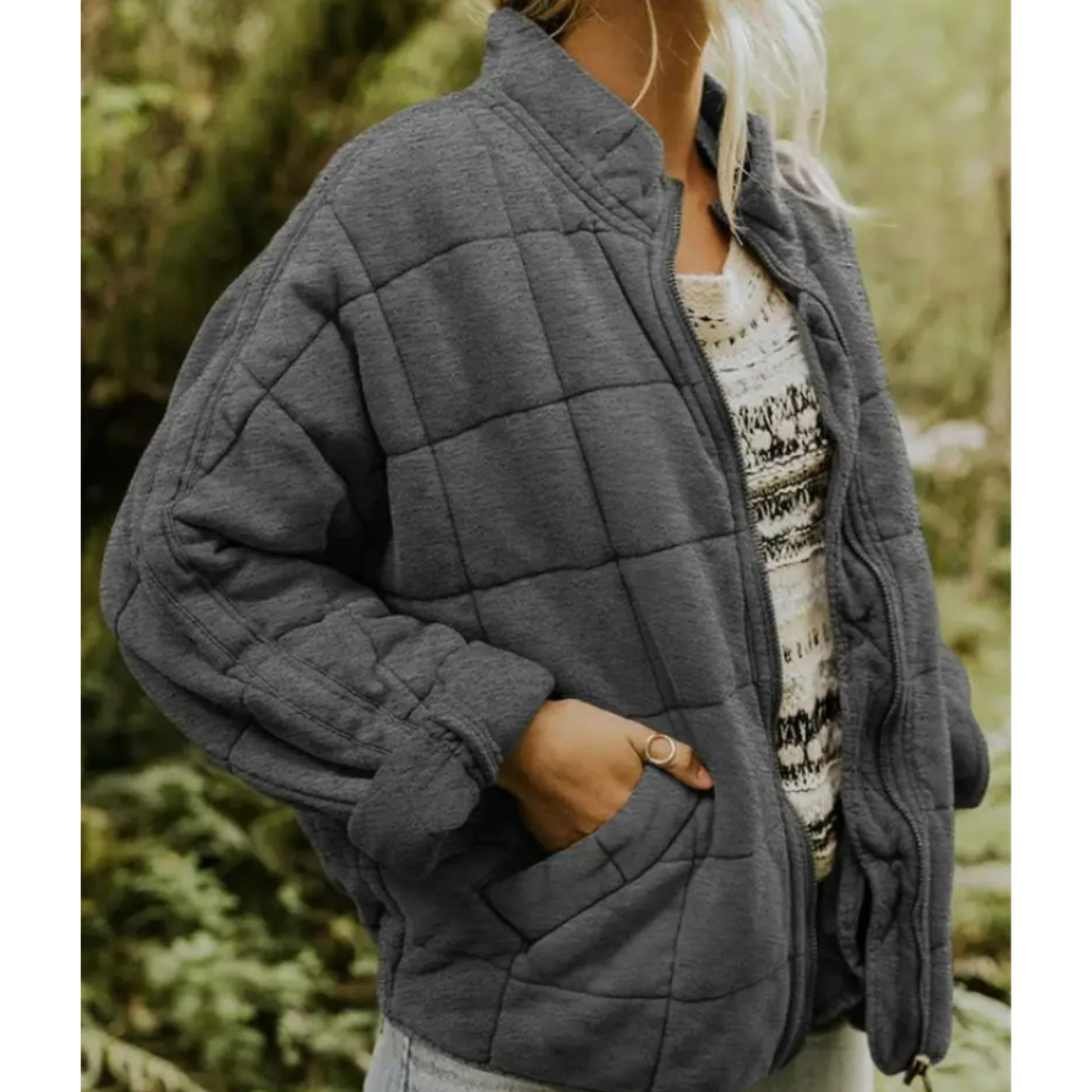 Women's Winter Jacket with Zip - Stylish Women's Coats for Cold Days, Warm Insulation, Versatile Fashion 0
