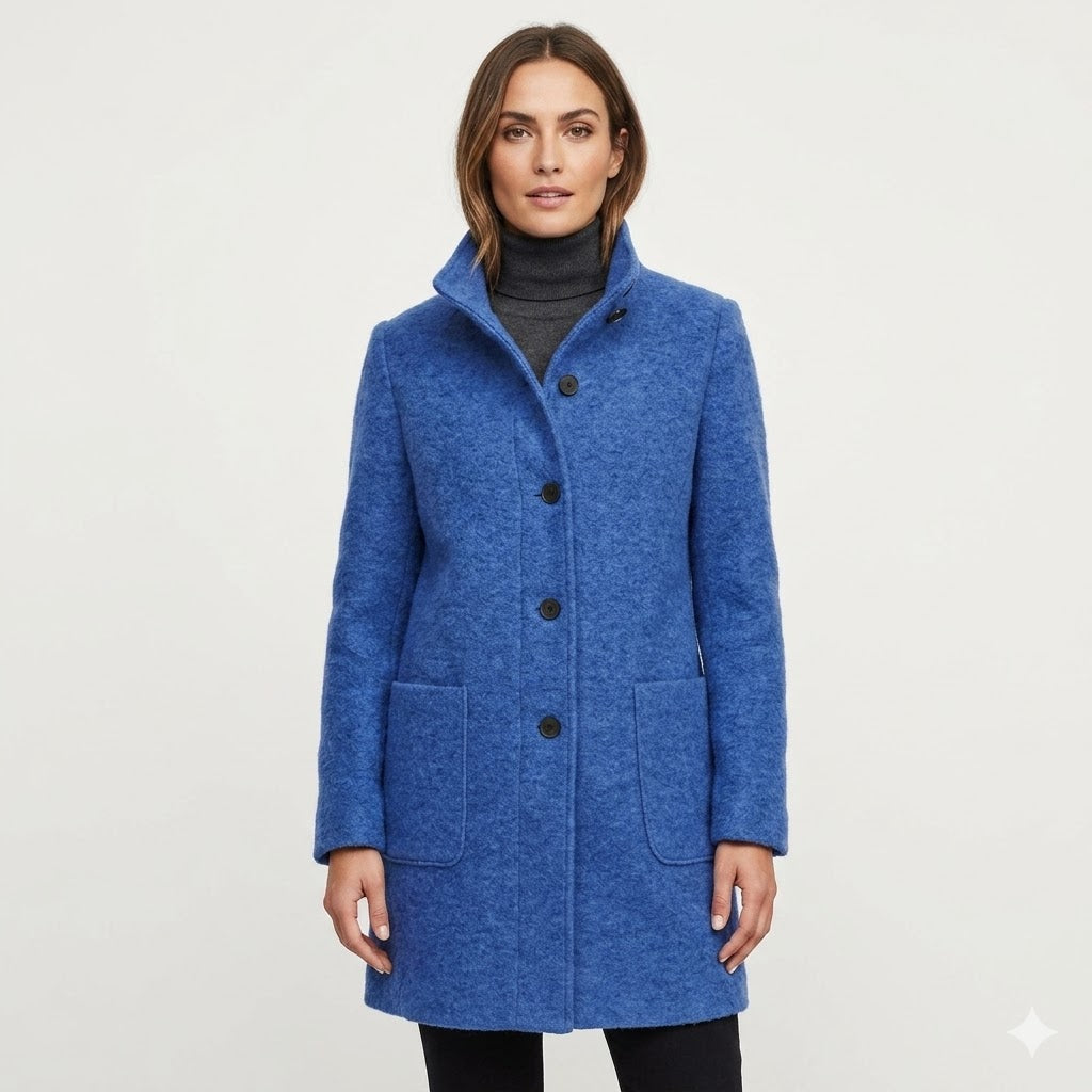 Women's Wool Coat - Tailored Mid-Length Winter Coat for Warmth and Style 0