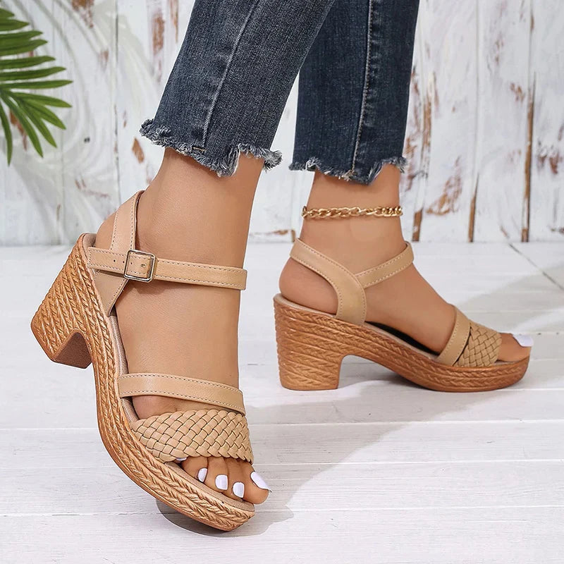 Women's Woven Platform Sandals - Stylish and Comfortable Summer Footwear 4
