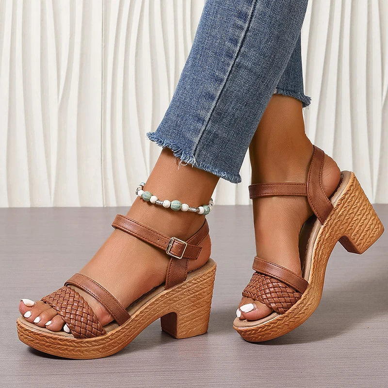 Women's Woven Platform Sandals - Stylish and Comfortable Summer Footwear 6